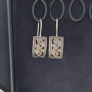 Silpada 925 Sterling Silver Paisley Filigree Earrings